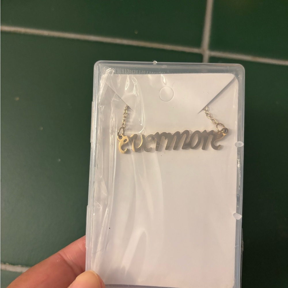 EvermoreTaylor Swift song name gold plated Necklace